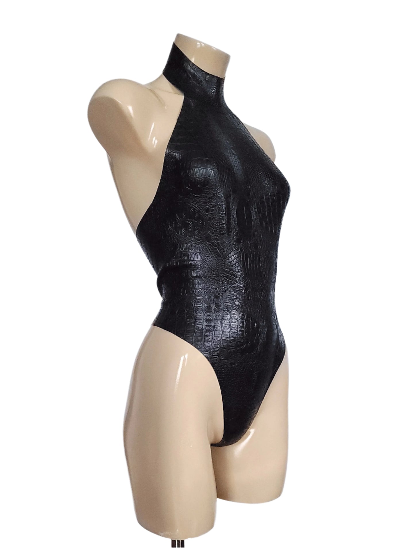 Moon-Croco Latex Leotard