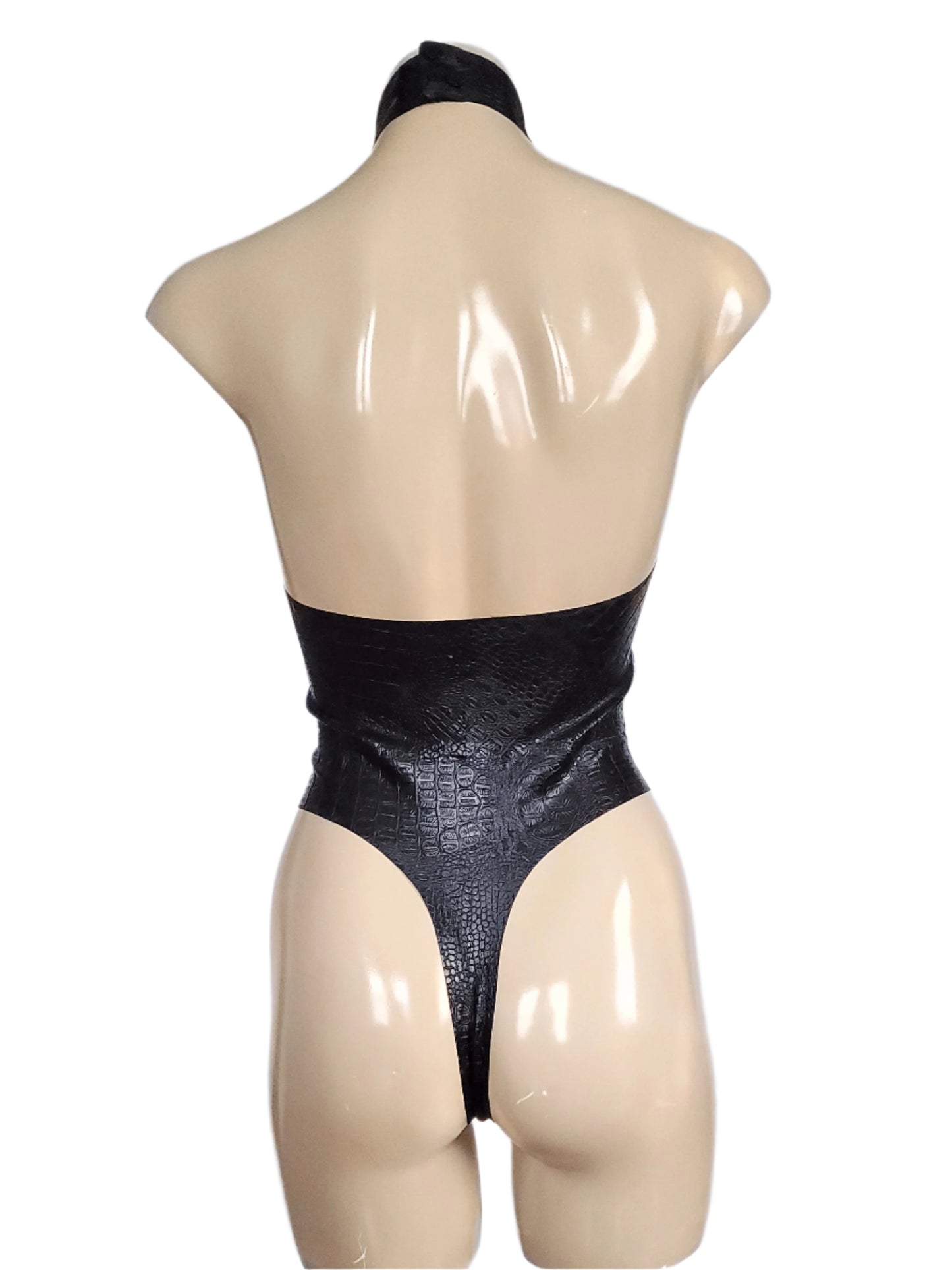 Moon-Croco Latex Leotard