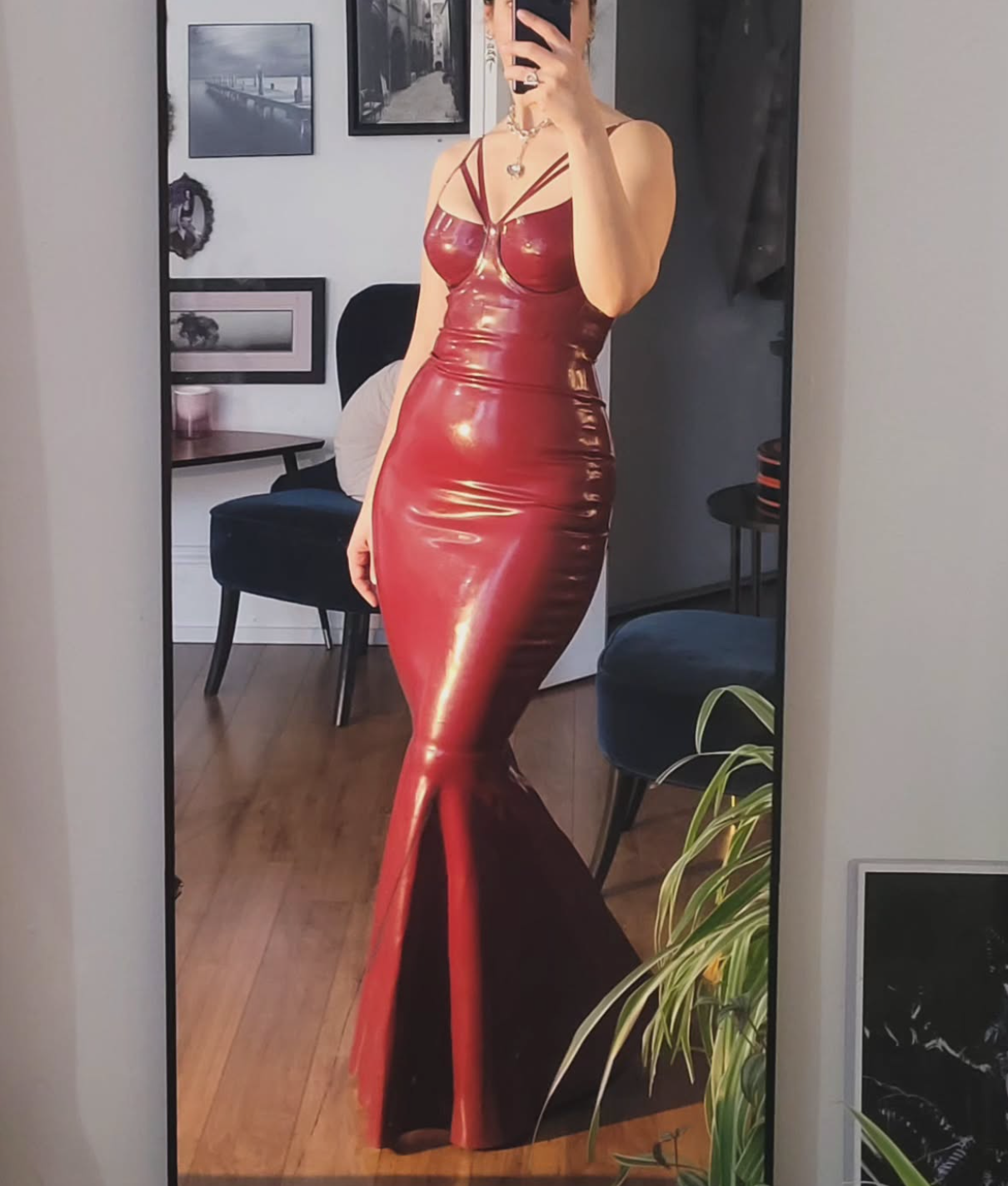 Underwire Latex Croc Top