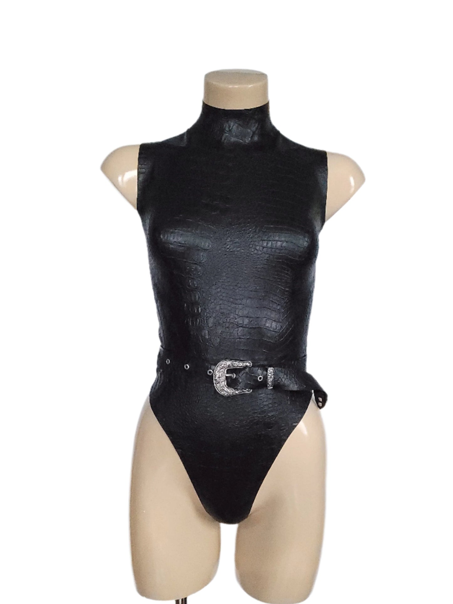 Elina Croco Latex Bodysuit