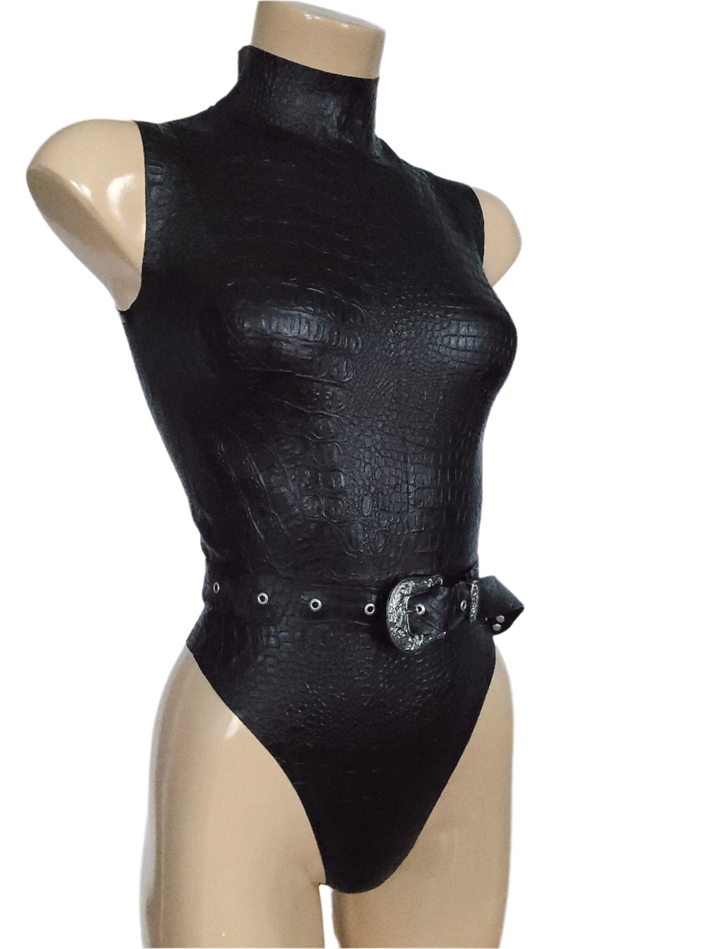 Elina Croco Latex Bodysuit