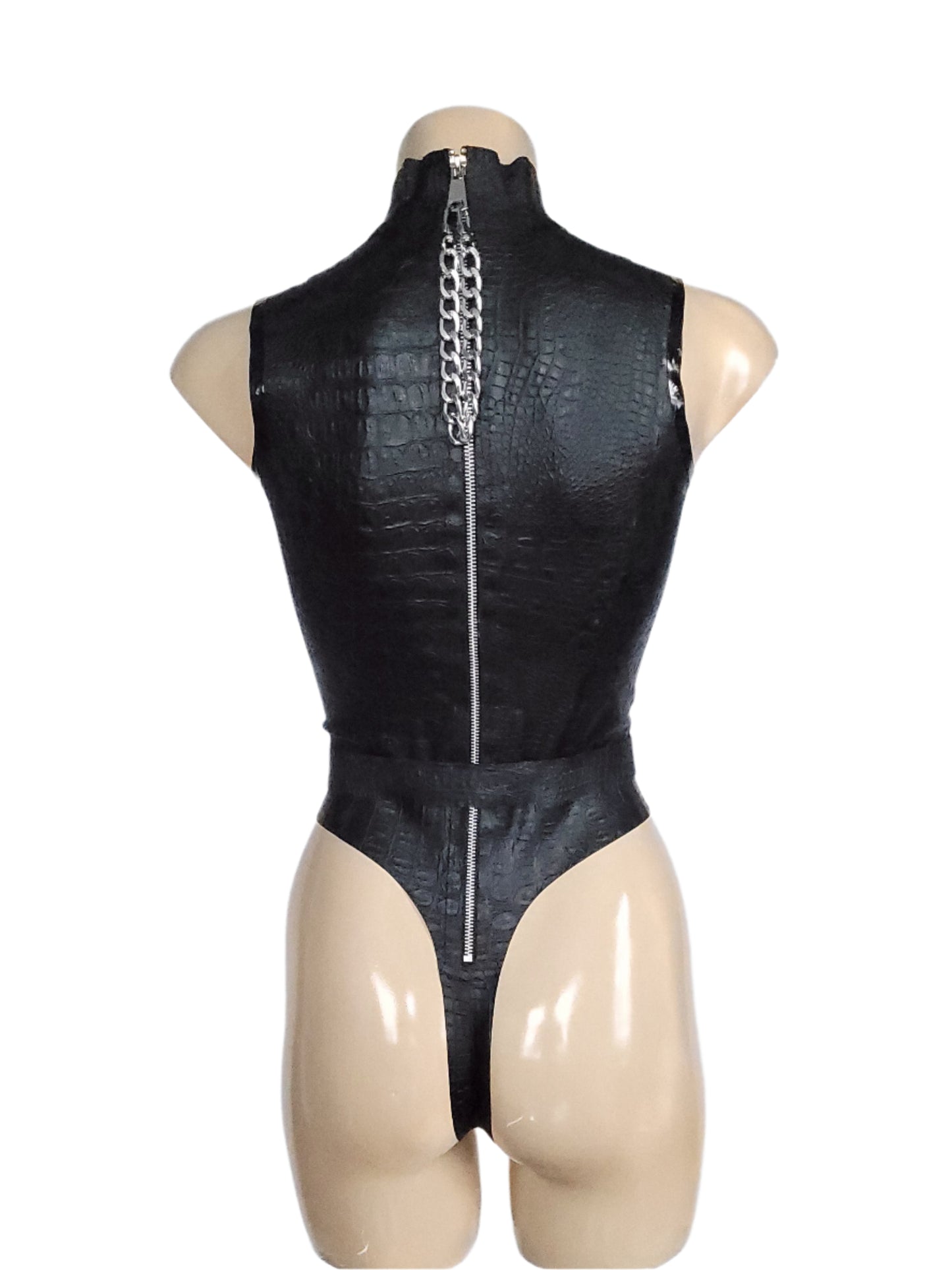 Elina Croco Latex Bodysuit
