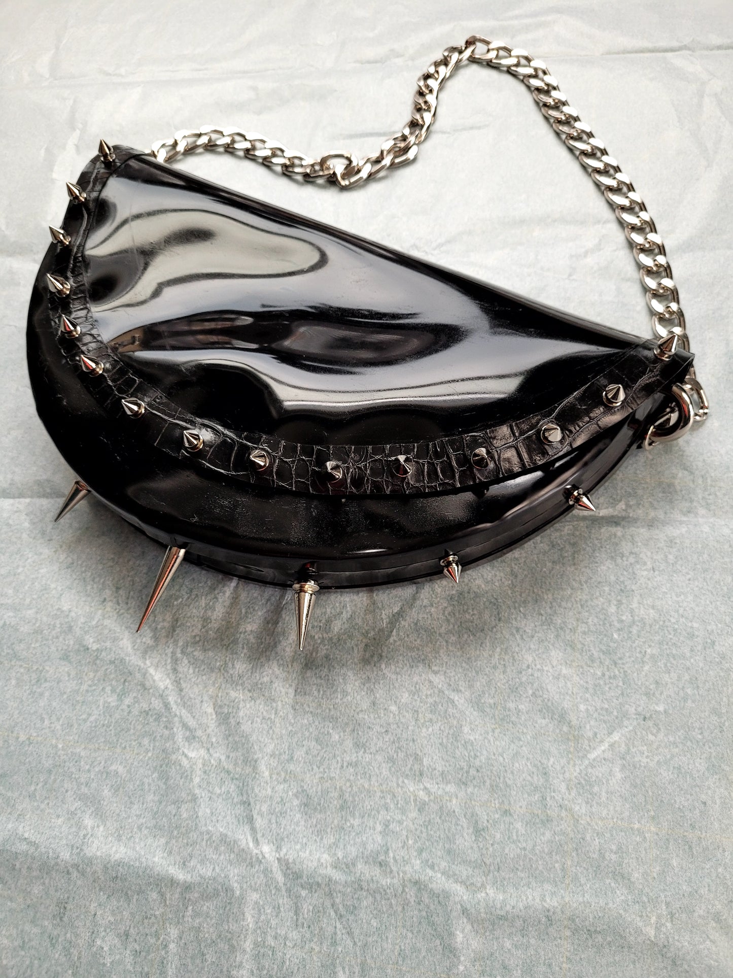 Heavy Rubber Halfmoon Bag