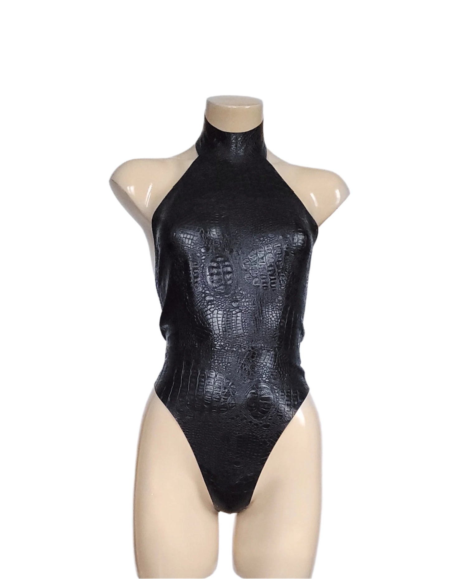 Moon-Croco Latex Leotard