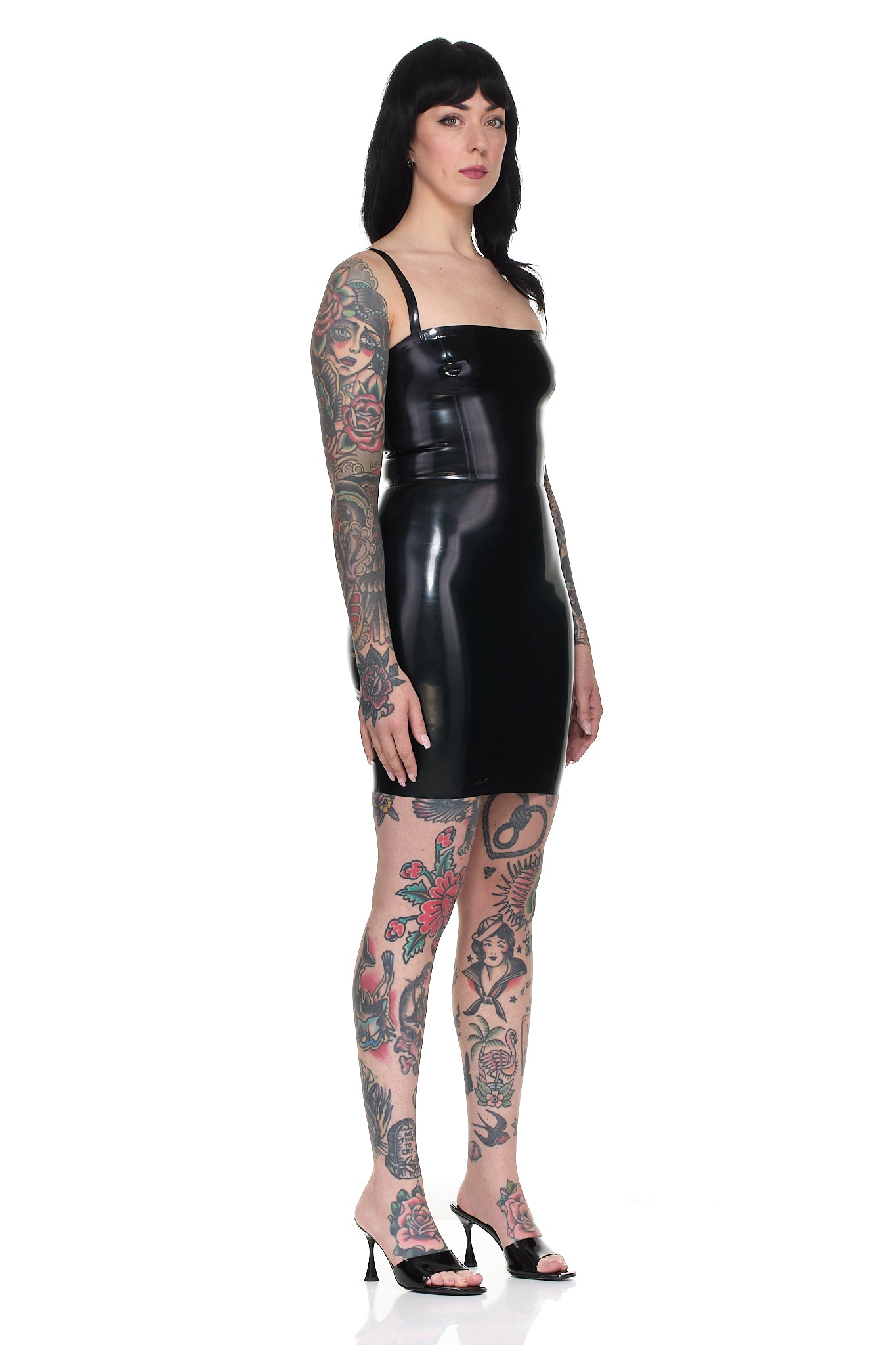 sade essential latex dress — handcrafted latex latex dresses by TOX Latex, made to order in Canada, designed as a statement piece for eveningwear and high-fashion