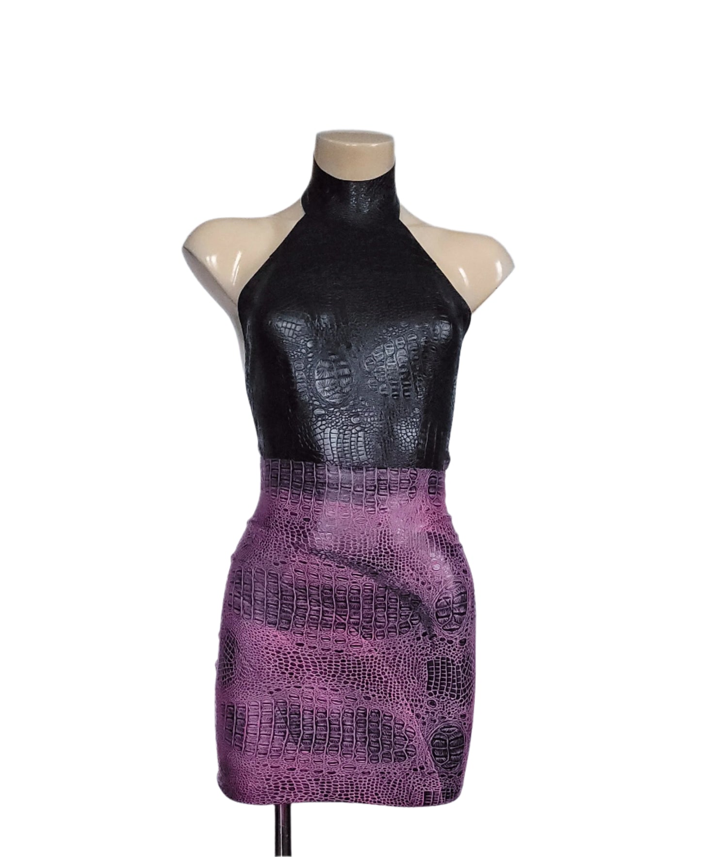 Lina Croco Latex Skirt