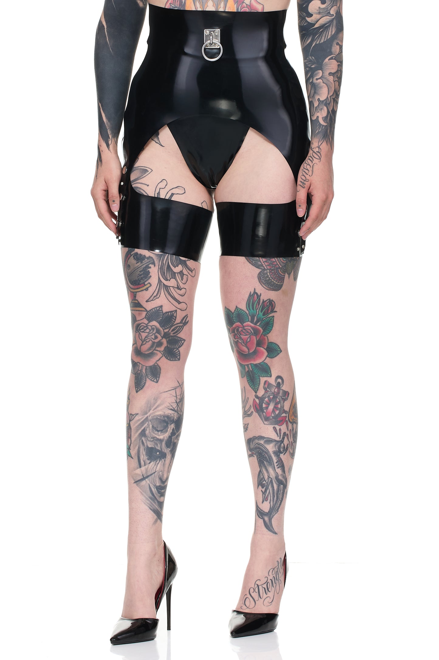 Latex garter front