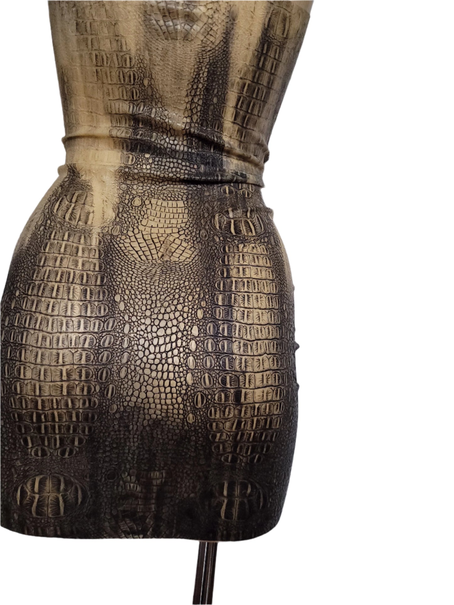 Croco Tube Latex Dress