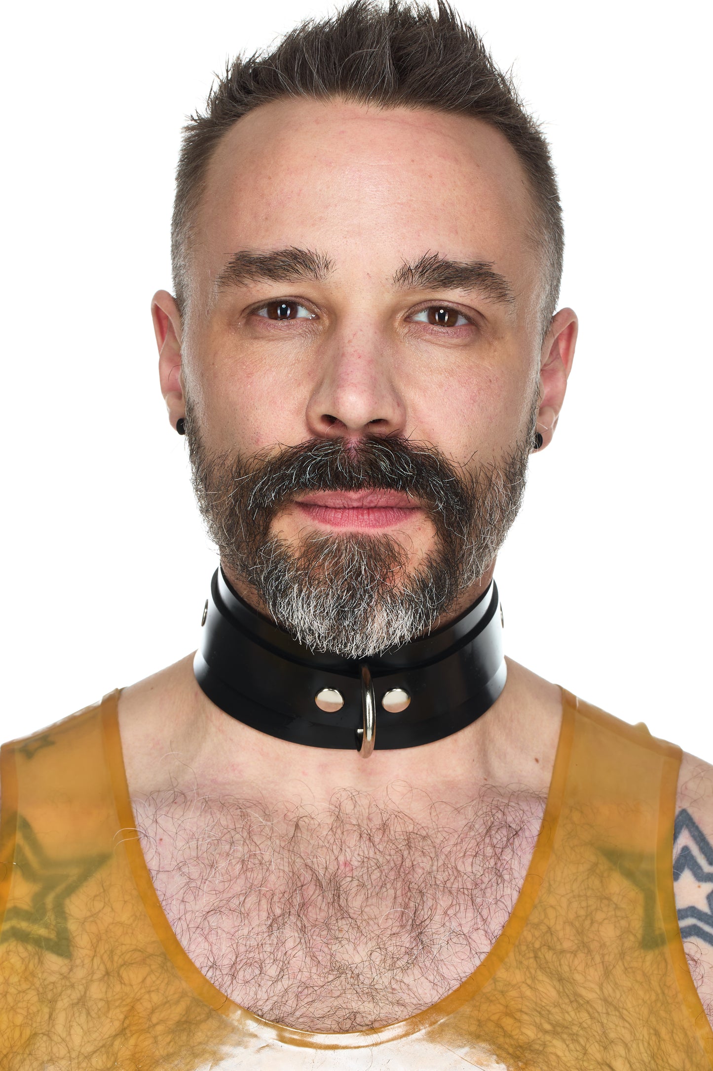 d-ring collar — handcrafted latex latex accessories by TOX Latex, made to order in Canada, designed as a statement piece for eveningwear and high-fashion