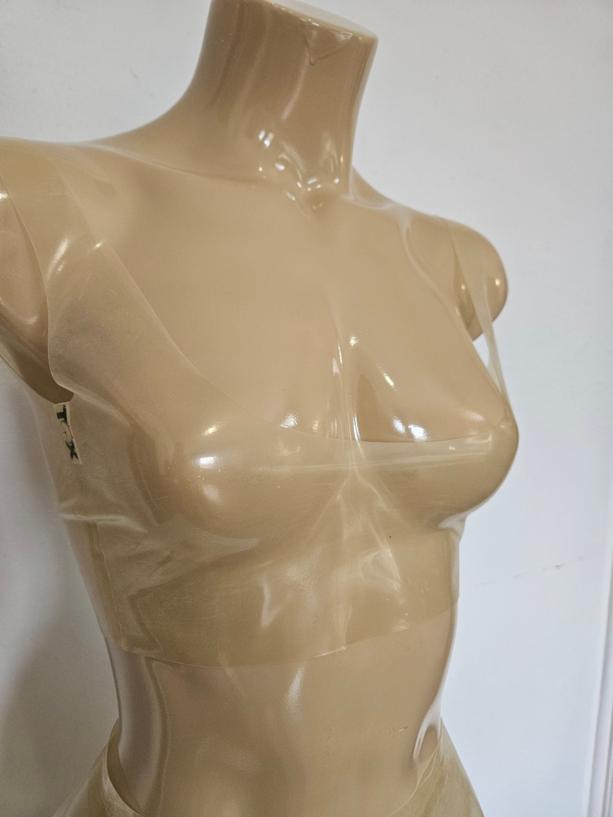 tank top - t natural - s — handcrafted latex latex tops by TOX Latex, made to order in Canada, designed as a statement piece for eveningwear and high-fashion