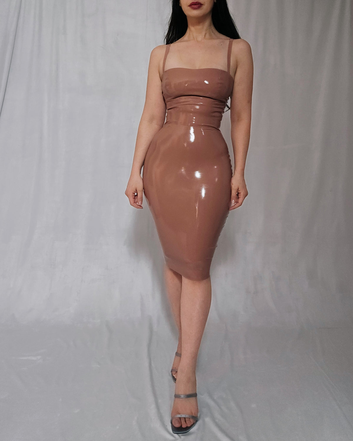 sade dress look - set - m size — handcrafted latex latex dresses by TOX Latex, made to order in Canada, designed as a statement piece for eveningwear and high-fashion