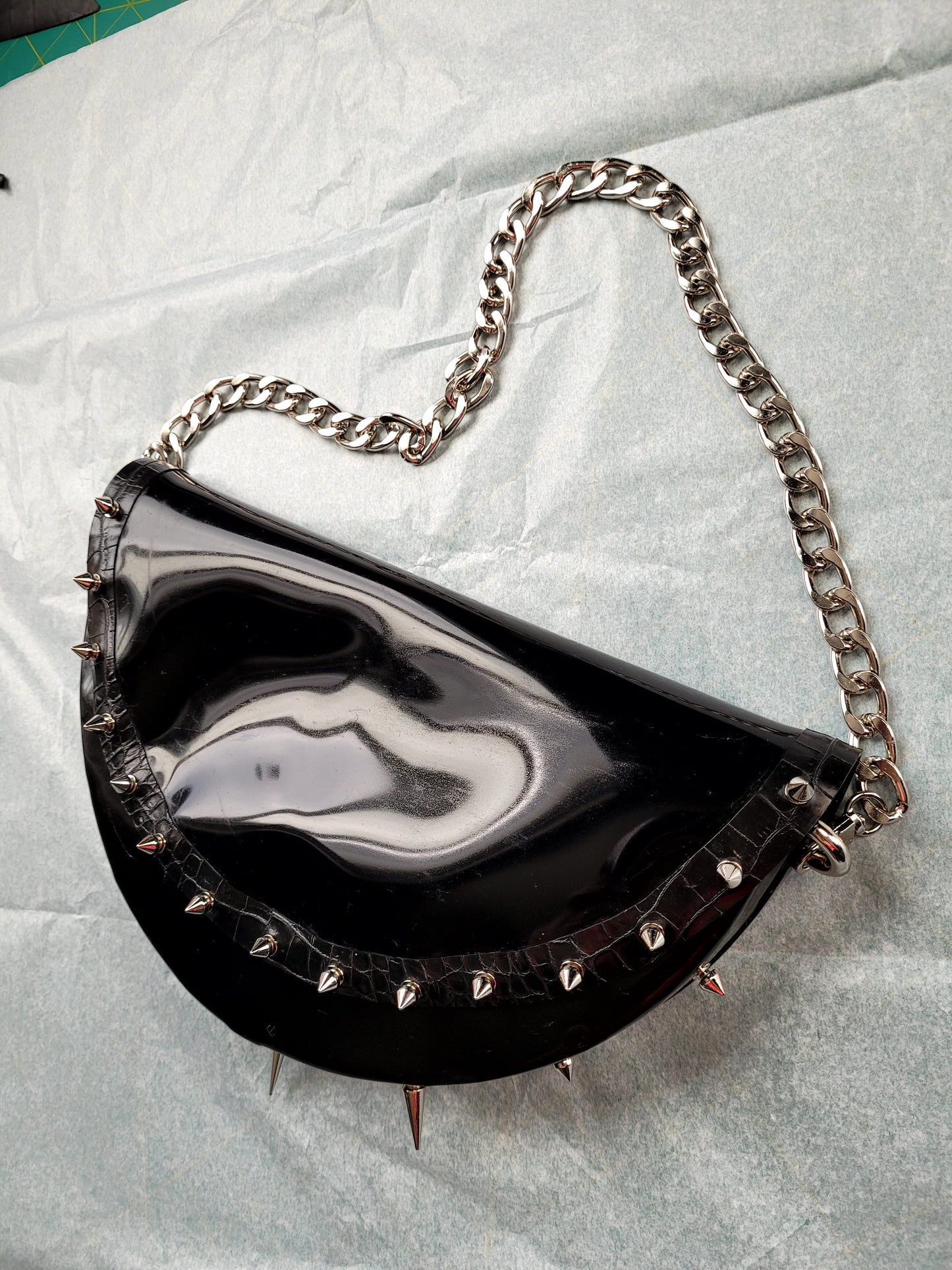 Heavy Rubber Halfmoon Bag