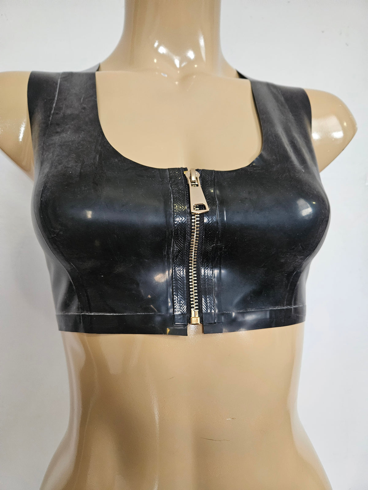 croc top - black - s — handcrafted latex latex tops by TOX Latex, made to order in Canada, designed as a statement piece for eveningwear and high-fashion