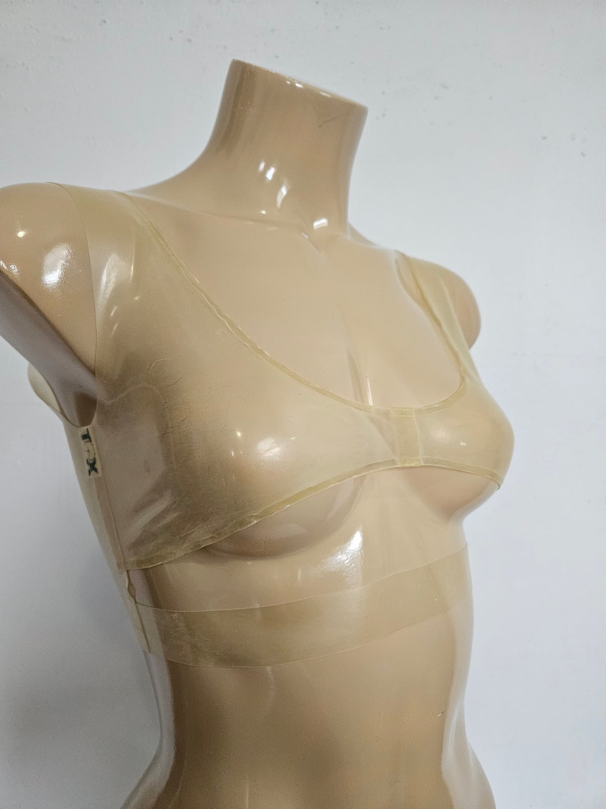 transparent top - s or m — handcrafted latex latex underwear by TOX Latex, made to order in Canada, designed as a statement piece for eveningwear and high-fashion