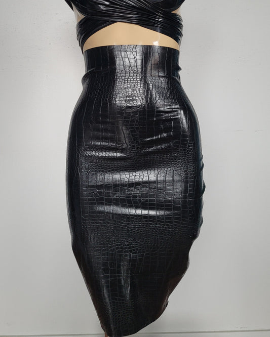 Croco skin Sculpt Skirt