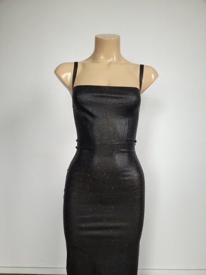 Ostrich Skin Latex Dress - Grey