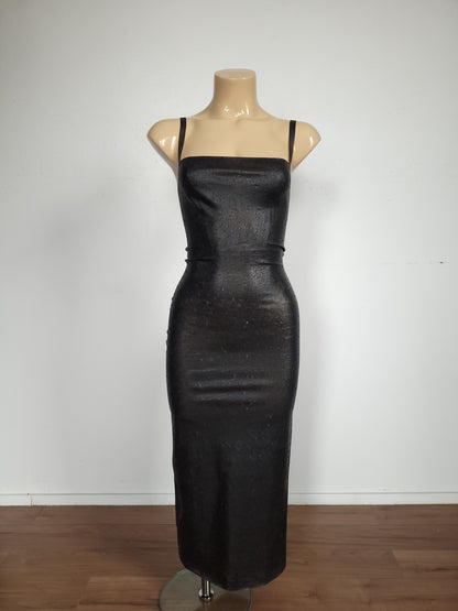 Ostrich Skin Latex Dress - Grey