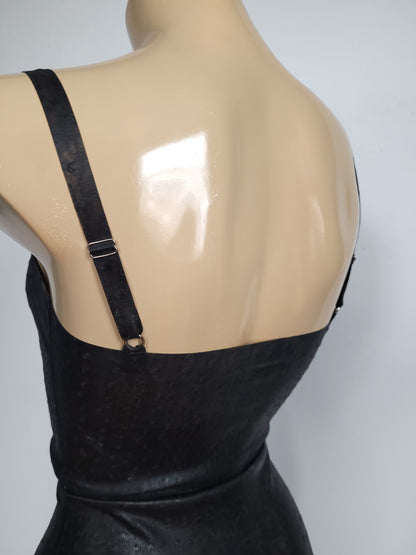 Ostrich Skin Latex Dress - Grey