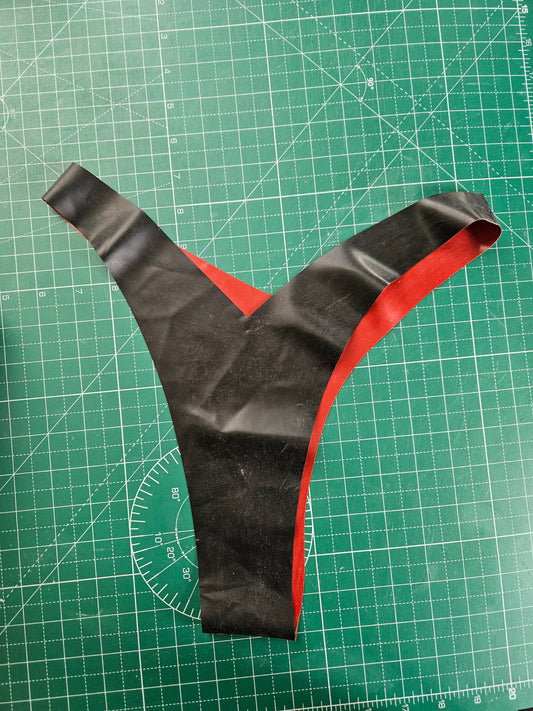Sample - Reversible Black & Red Thong - S, M
