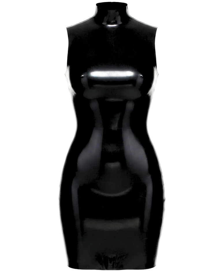 kelly dress — handcrafted latex latex dresses by TOX Latex, made to order in Canada, designed as a statement piece for eveningwear and high-fashion