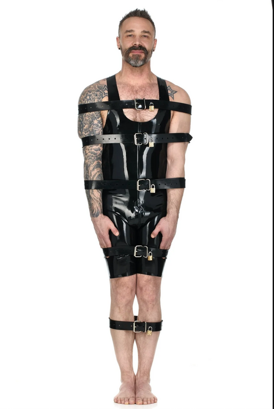 Heavy Rubber Locking Bondage Straps (Set of 5)