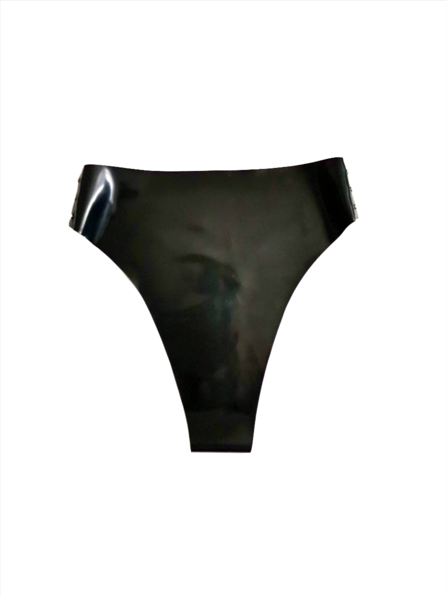 High Waist Latex Thong