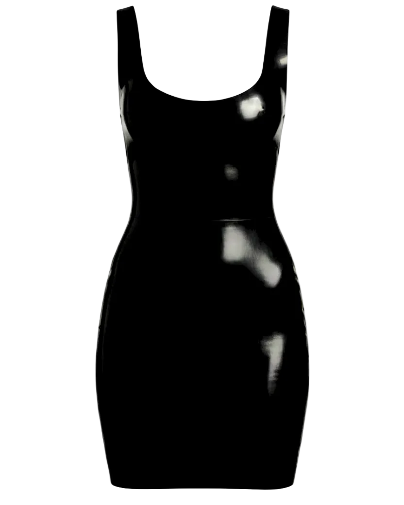 Nelly mini latex dress — strapless mini latex dress by Tox Latex Canada