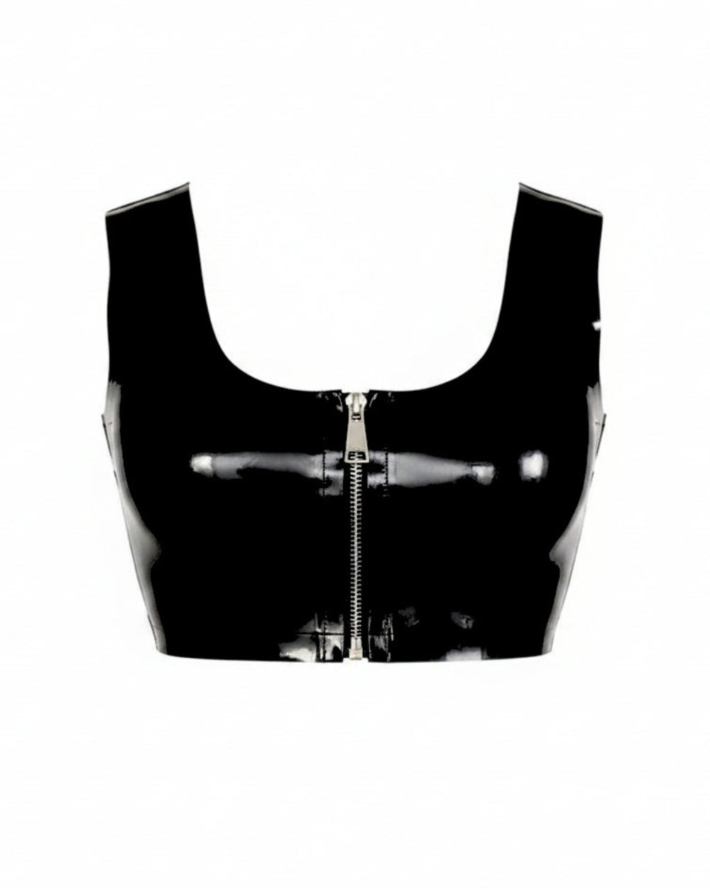 zipper ucroc — handcrafted latex latex tops by TOX Latex, made to order in Canada, designed as a statement piece for eveningwear and high-fashion