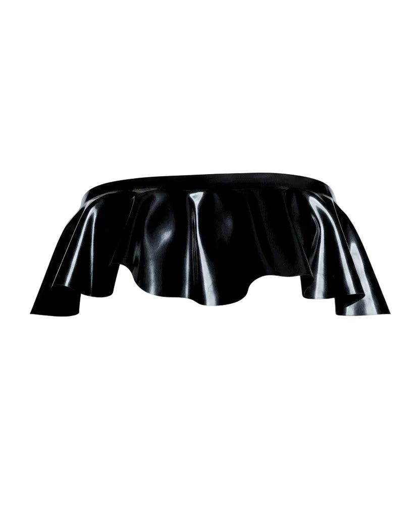  Nonny frilly latex top — cropped frilled latex top by Tox Latex Canada