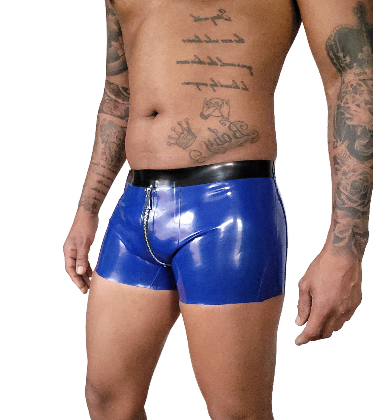 Latex Zipper Boxer for men