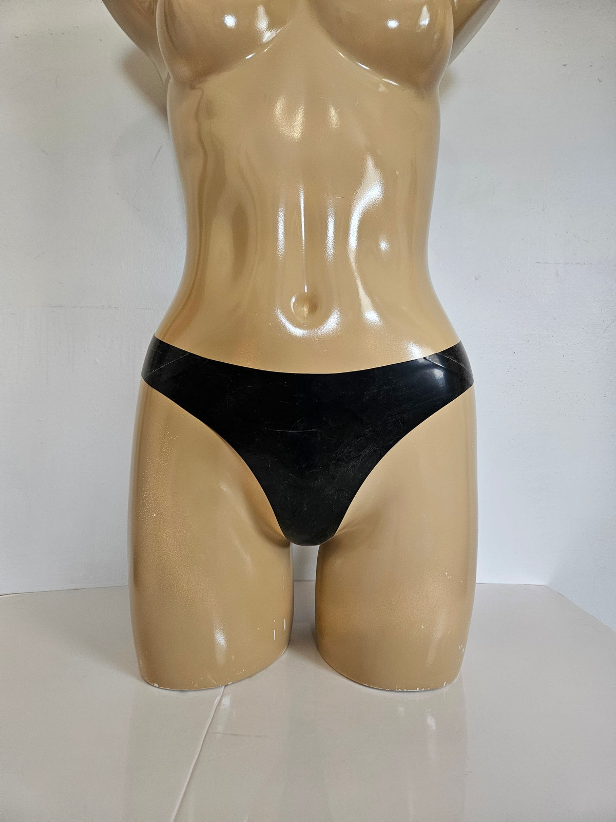 low rise thong  - s — handcrafted latex latex underwear by TOX Latex, made to order in Canada, designed as a statement piece for eveningwear and high-fashion