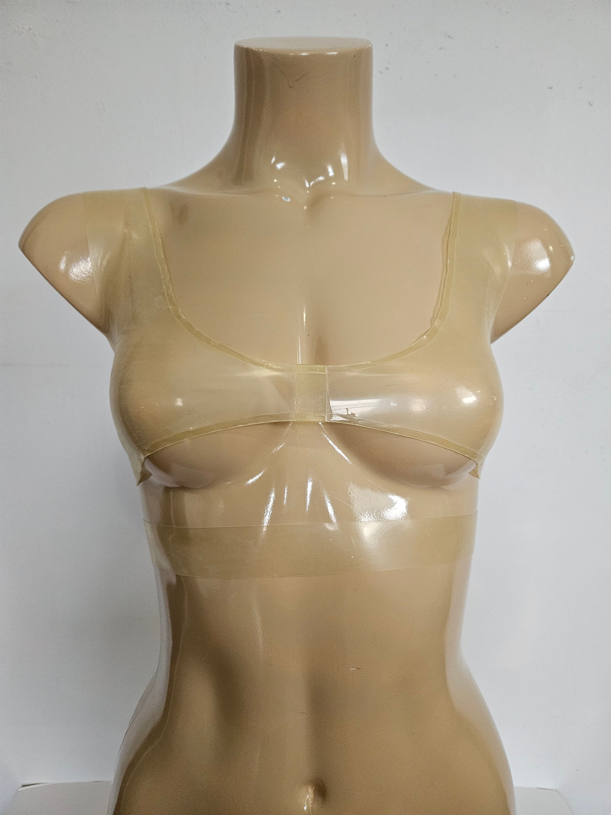 transparent top -  s or m — handcrafted latex latex underwear by TOX Latex, made to order in Canada, designed as a statement piece for eveningwear and high-fashion