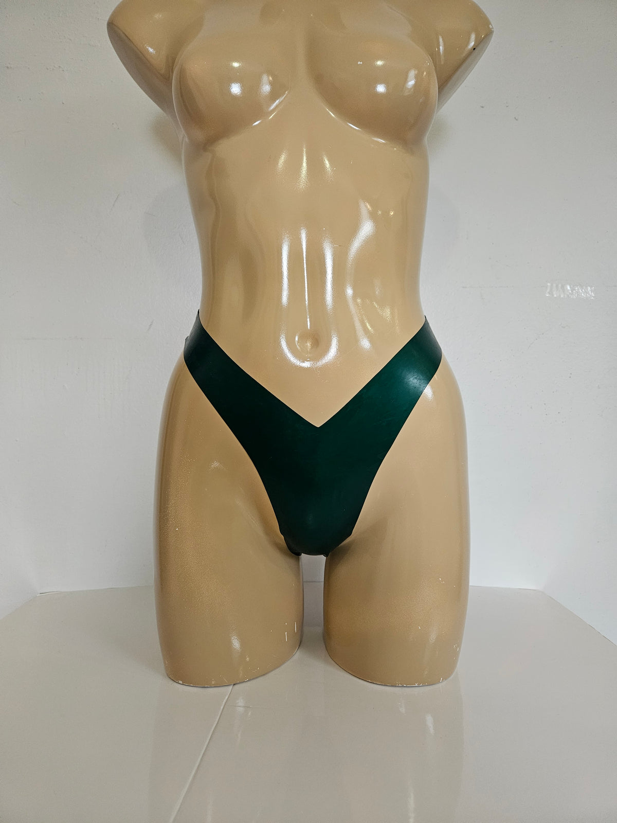 v thong  - m — handcrafted latex latex underwear by TOX Latex, made to order in Canada, designed as a statement piece for eveningwear and high-fashion