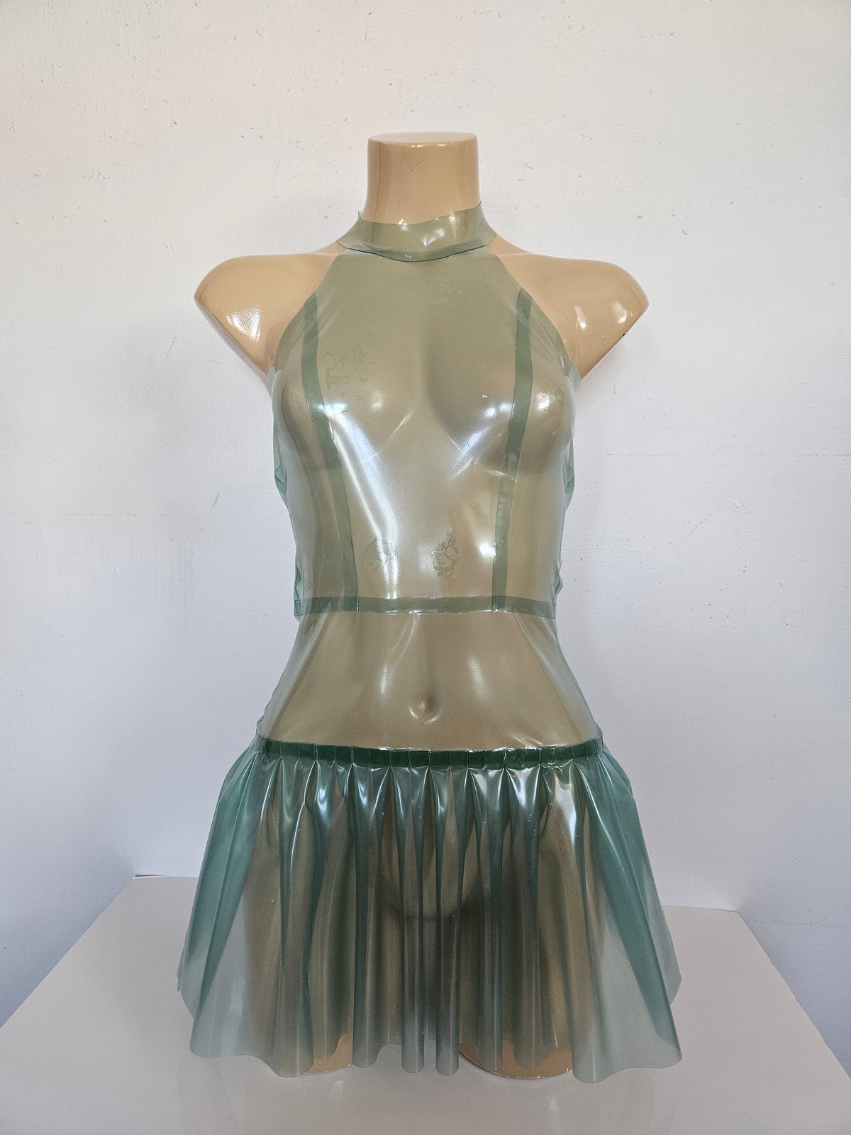 s size dress - prototype — handcrafted latex latex tops by TOX Latex, made to order in Canada, designed as a statement piece for eveningwear and high-fashion