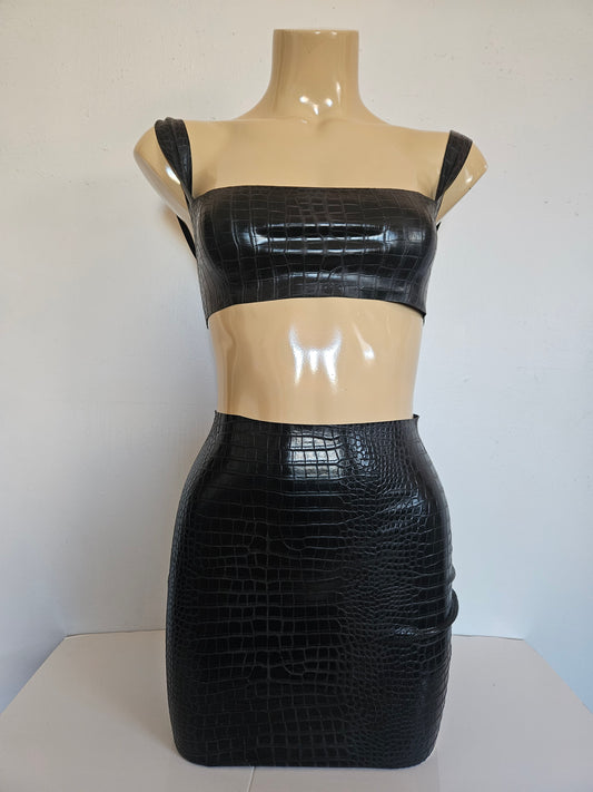 Black Croco set - S / M