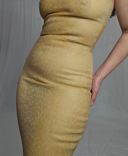 Ostrich Skin Tube Latex Dress
