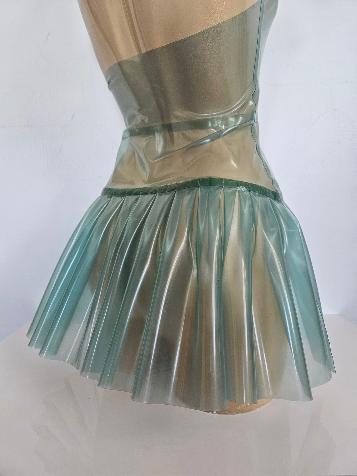 s size dress - prototype — handcrafted latex latex tops by TOX Latex, made to order in Canada, designed as a statement piece for eveningwear and high-fashion