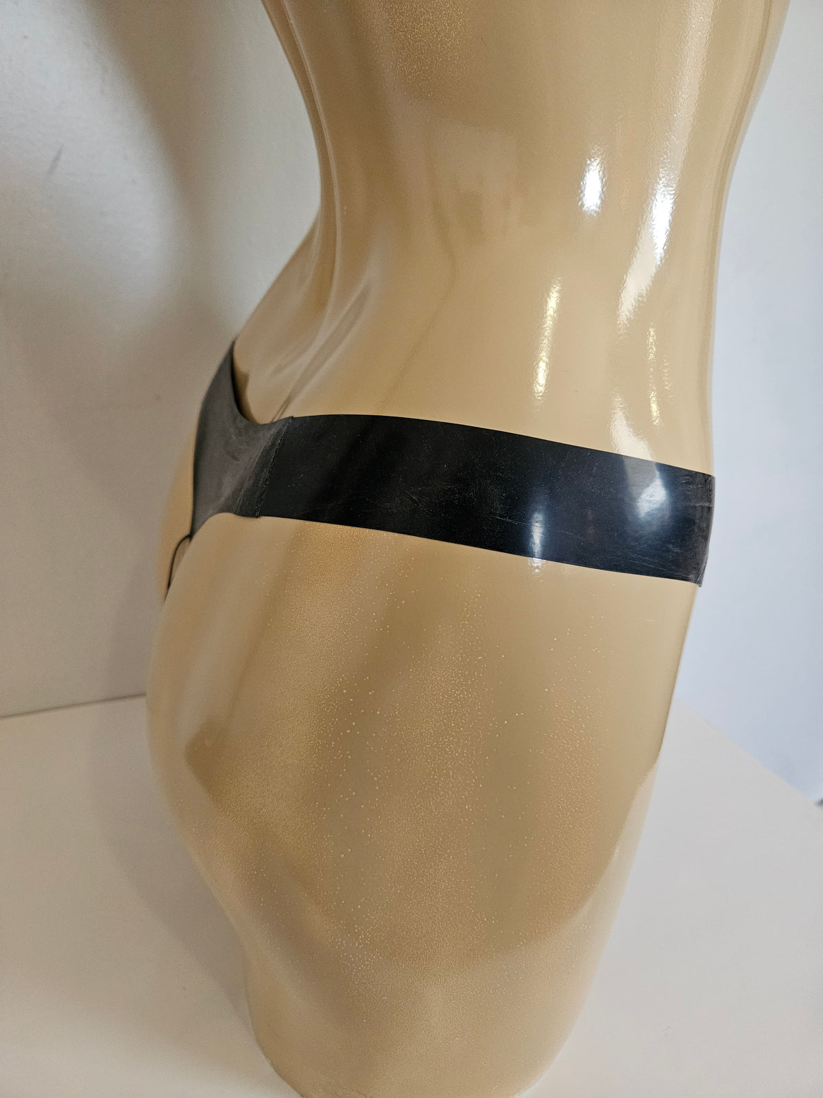 low rise thong  - s — handcrafted latex latex underwear by TOX Latex, made to order in Canada, designed as a statement piece for eveningwear and high-fashion