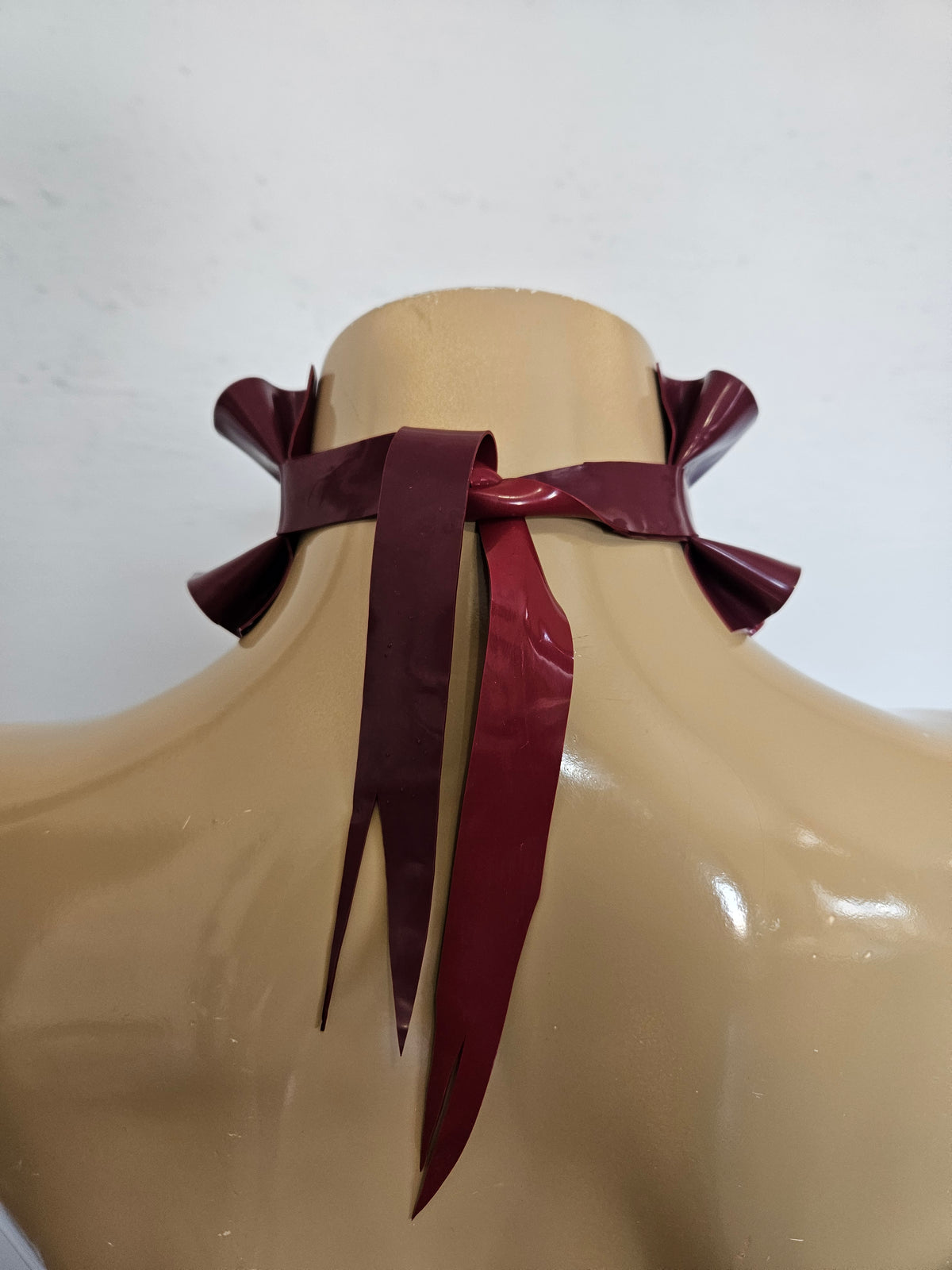 plated ruffles collar - heavy rubber - — handcrafted latex latex accessories by TOX Latex, made to order in Canada, designed as a statement piece for eveningwear and high-fashion