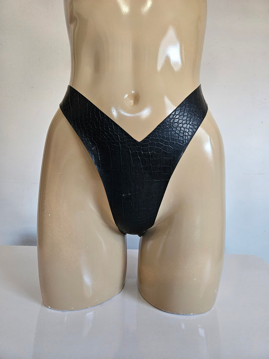 Croco Skin V thong - S/M size