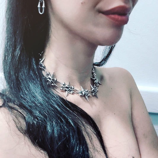 Spiky Metal Choker
