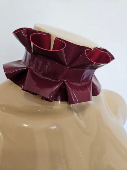 Ruffled Neck Collar - Plum