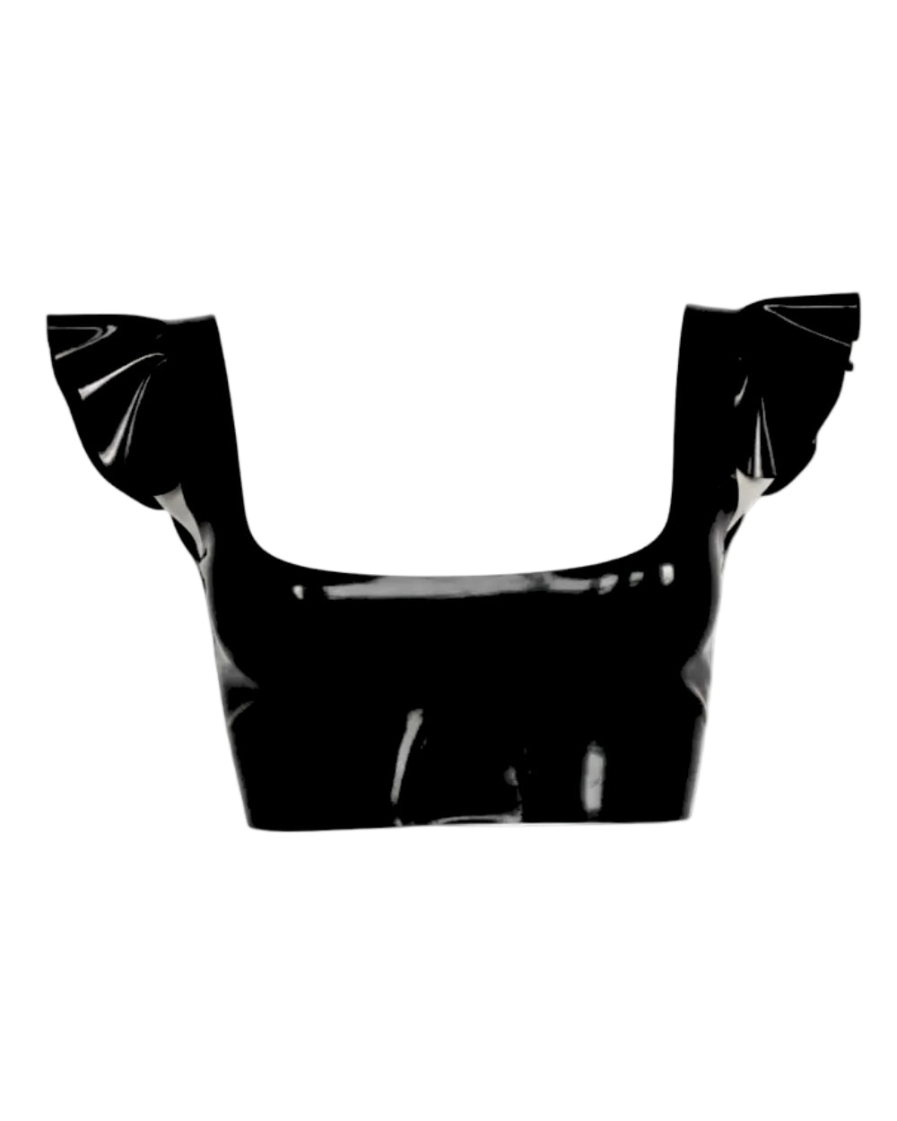 Frilly tank latex top — relaxed feminine latex top by Tox Latex Canada